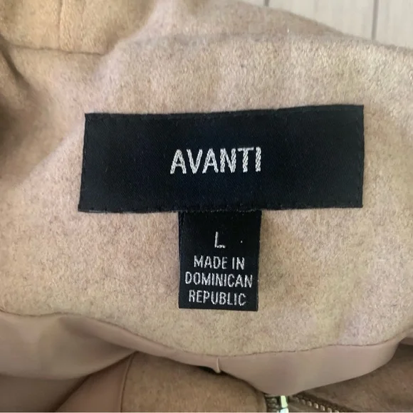 Avanti Wool Blend Hooded Zip Up Jacket Coat Women’s Large Regular - Picture 10 of 11